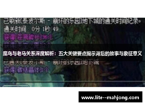 魔鸟与老马关系深度解析：五大关键要点揭示背后的故事与象征意义